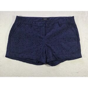 Torrid Navy Lace Shorts Size 14 Plus Mid Rise Lined Dressy Summer